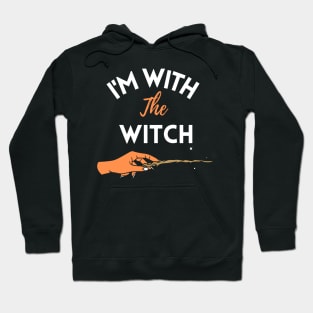 I'm With The Witch Cute Halloween Husband Wife Gift Hoodie